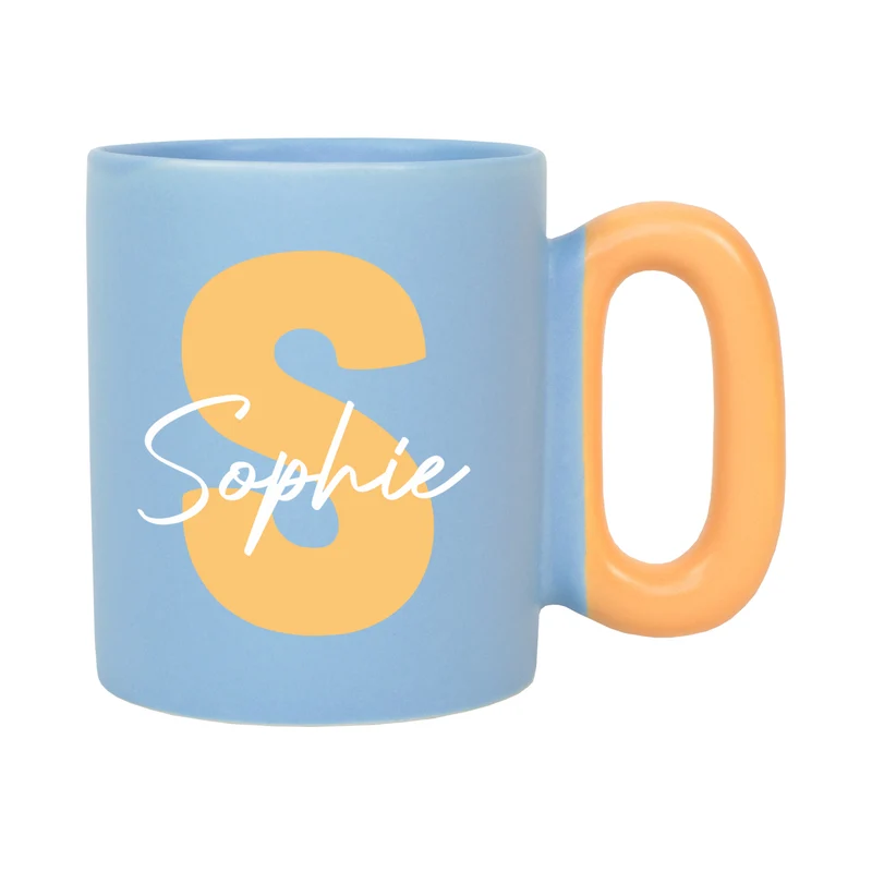 Personalisierte Tasse mit Initiale & Name | Bunter Porzellan Kaffeebecher von Ritzenhoff & Breker