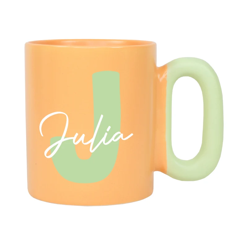 Personalisierte Tasse mit Initiale & Name | Bunter Porzellan Kaffeebecher von Ritzenhoff & Breker