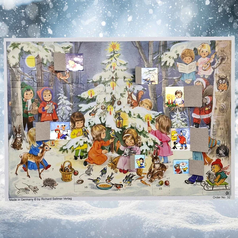 A4 Advent calendar “Fun and Games by the Christmas Tree”