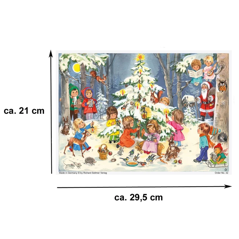 A4 Advent calendar “Fun and Games by the Christmas Tree”