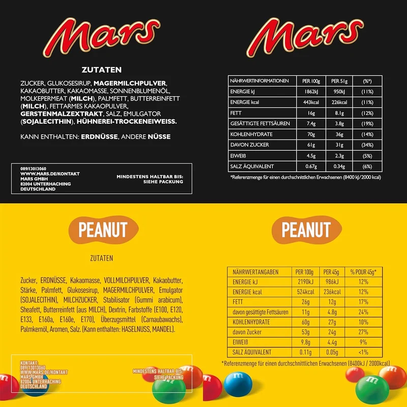Mars, Snickers, Balisto & mehr Mixed Schokoriegel Box 72 Riegel (1 x 3.8kg)