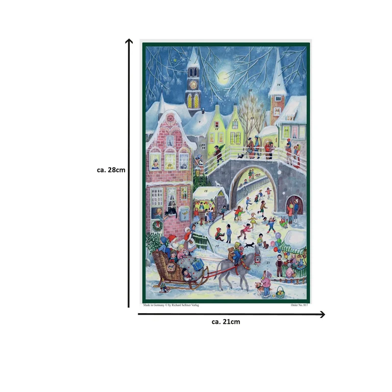 A4 Advent calendar “Bustling Activity at the Bridge”