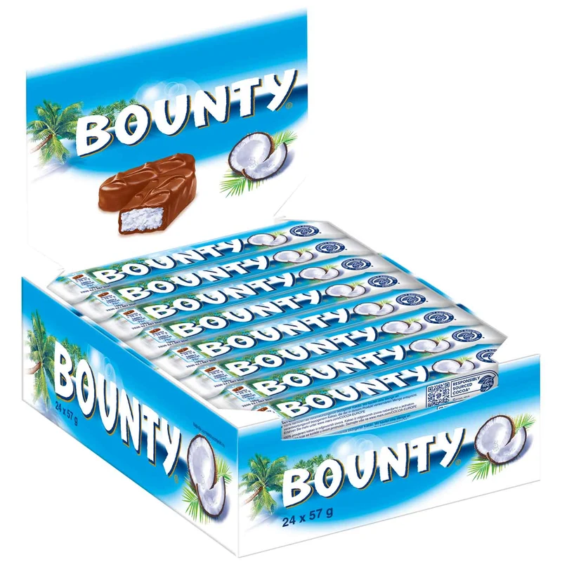 Bounty Riegel - Kokos-Schokoriegel Großpackung 24x57g