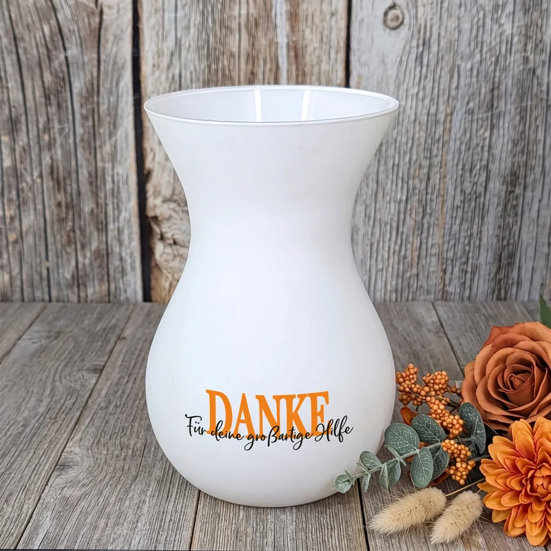 Personalisierte Ritzenhoff Vase als Dankeschön mit eigenem Text | 3 Farben zur Auswahl