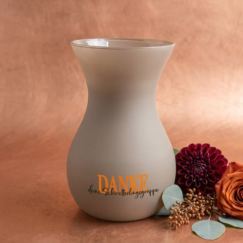 Personalisierte Ritzenhoff Vase als Dankeschön mit eigenem Text | 3 Farben zur Auswahl