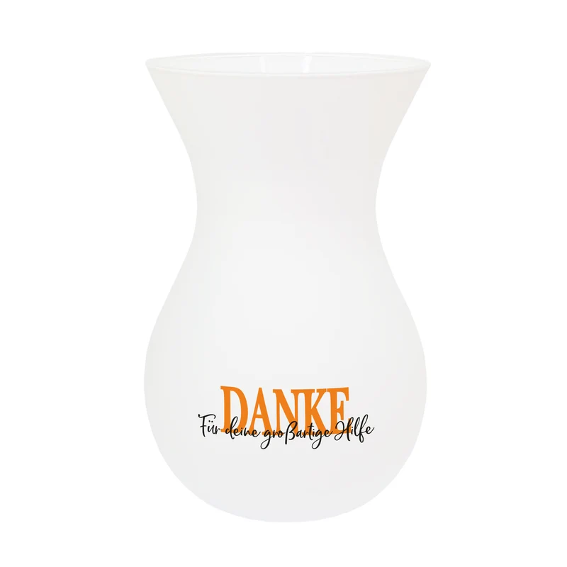 Personalisierte Ritzenhoff Vase als Dankeschön mit eigenem Text | 3 Farben zur Auswahl