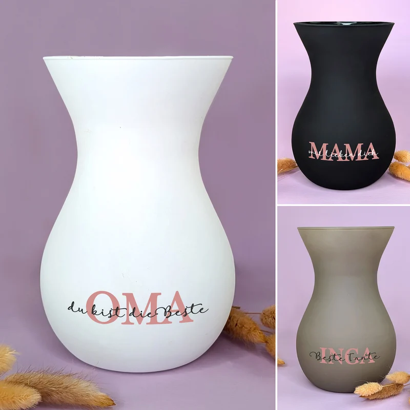 Personalisierbare Ritzenhoff Vase zum Muttertag mit Wunschtext | 3 Farben zur Auswahl
