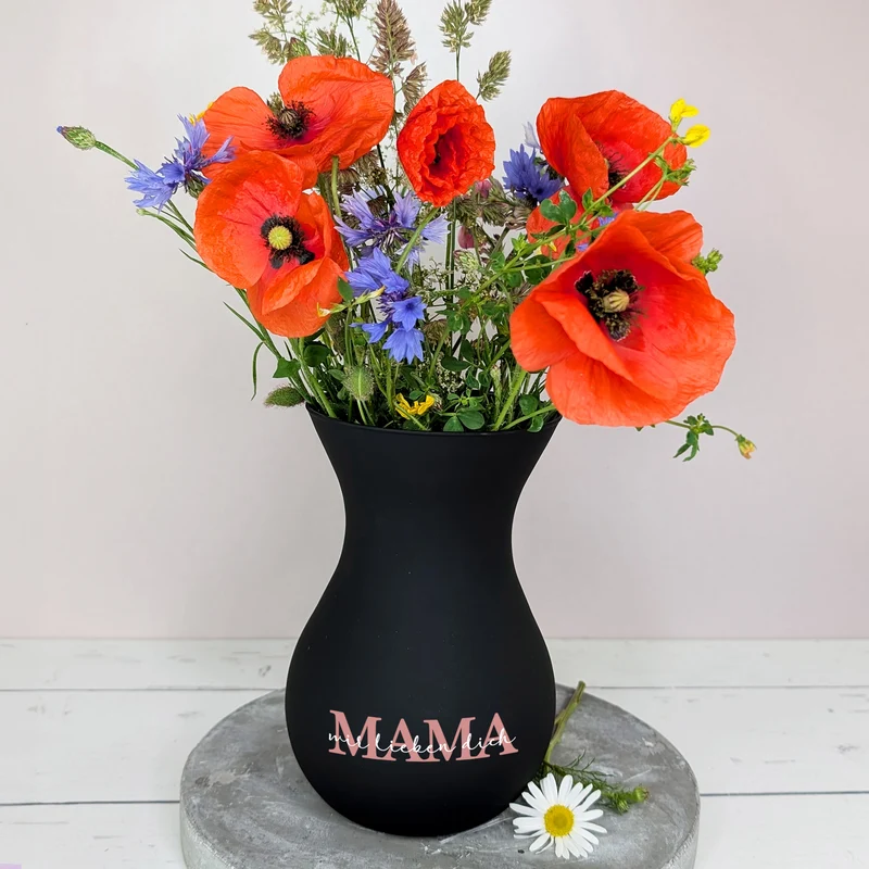 Personalisierbare Ritzenhoff Vase zum Muttertag mit Wunschtext | 3 Farben zur Auswahl