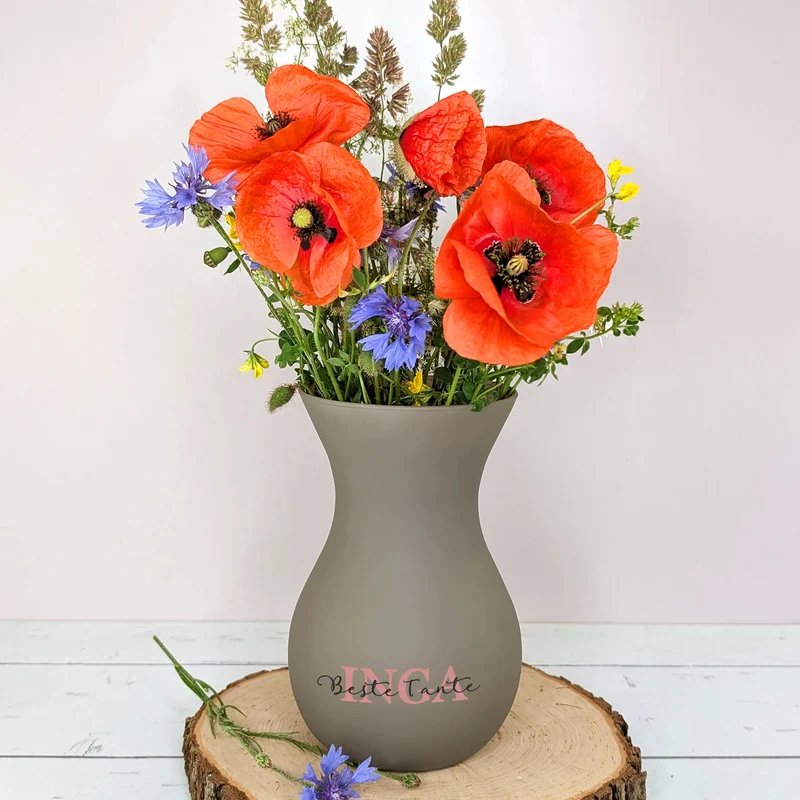 Personalisierbare Ritzenhoff Vase zum Muttertag mit Wunschtext | 3 Farben zur Auswahl
