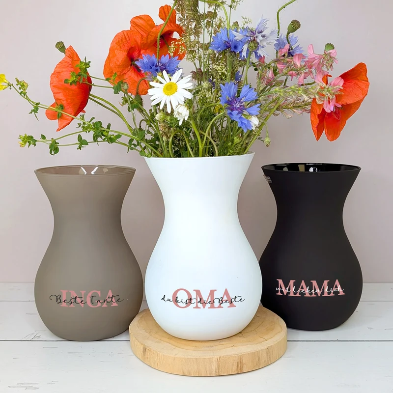 Personalisierbare Ritzenhoff Vase zum Muttertag mit Wunschtext | 3 Farben zur Auswahl