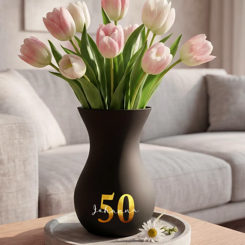 Ritzenhoff Vase zum Geburtstag personalisiert mit Name & Alter | 3 Farben zur Auswahl