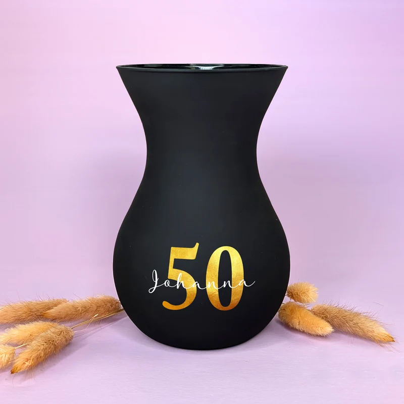 Ritzenhoff Vase zum Geburtstag personalisiert mit Name & Alter | 3 Farben zur Auswahl