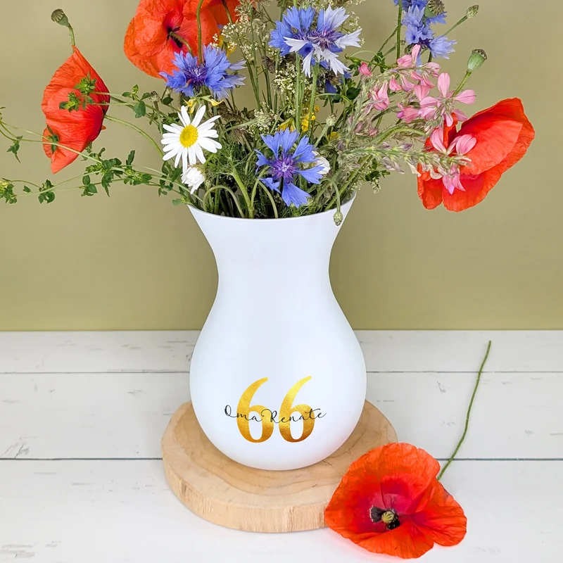 Ritzenhoff Vase zum Geburtstag personalisiert mit Name & Alter | 3 Farben zur Auswahl