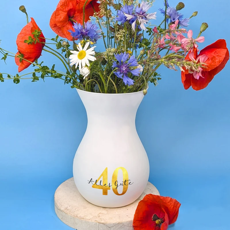 Ritzenhoff Vase zum Geburtstag personalisiert mit Name & Alter | 3 Farben zur Auswahl