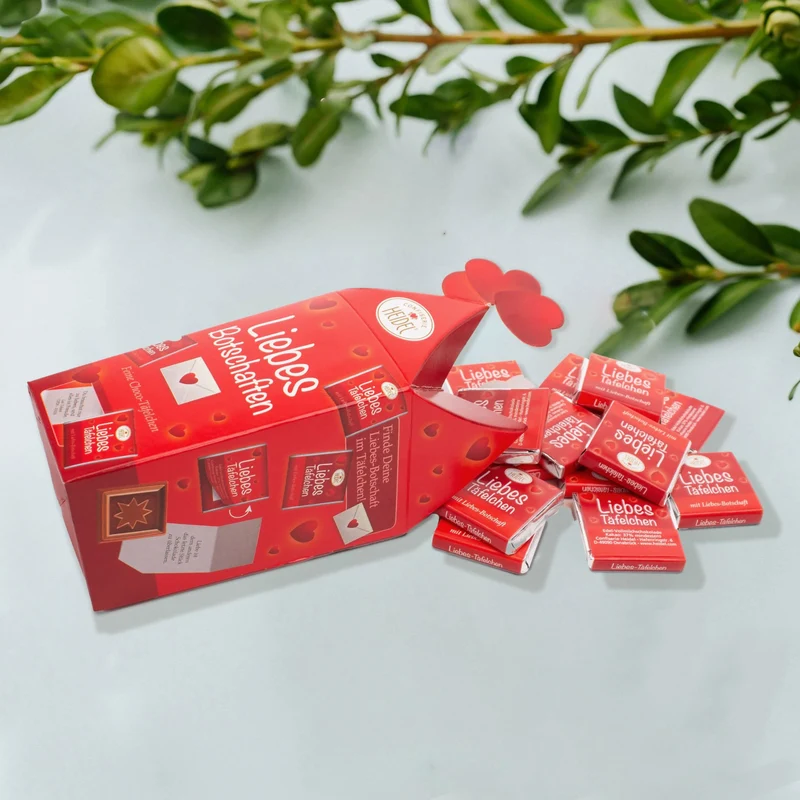 Heidel Liebesbotschaften Vollmilchschokolade Täfelchen 75g