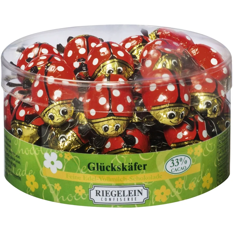 Riegelein Glückskäfer 45 Stück (281,25g) - Edel-Vollmilch-Schokolade