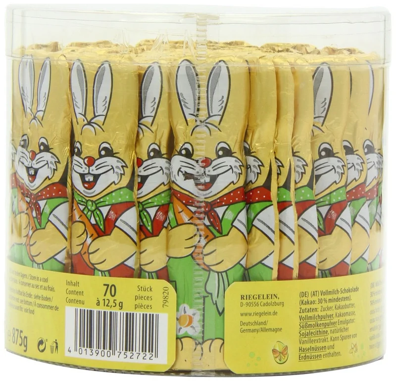 Riegelein Massiv-Osterhasen 70x12,5g