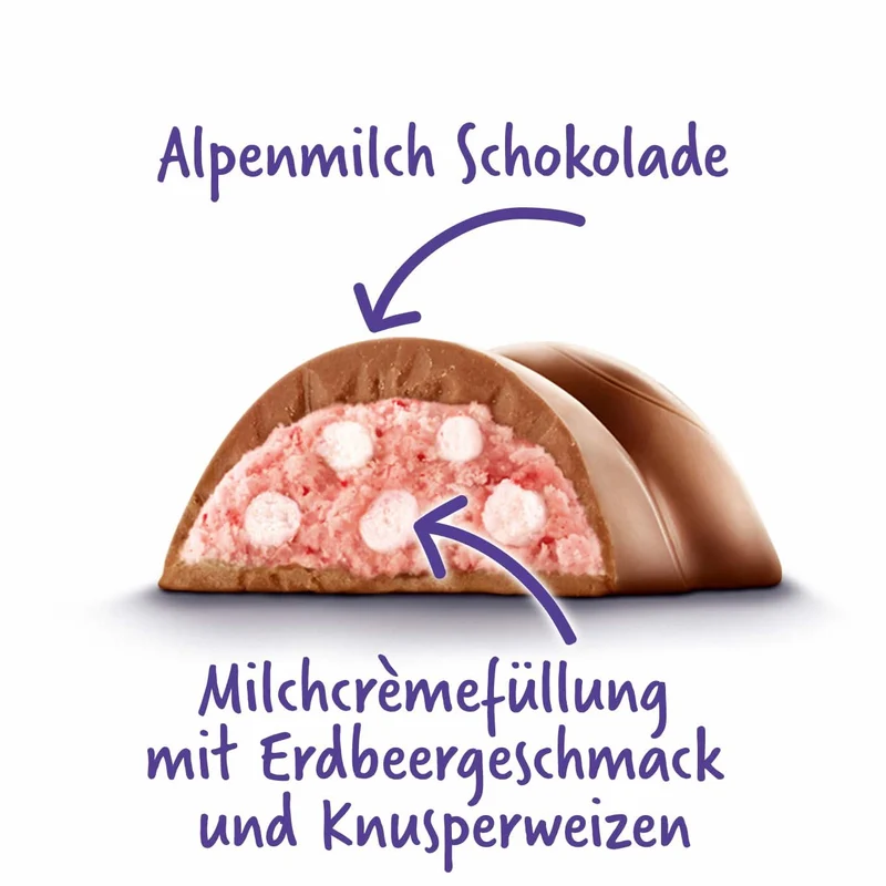 Milka Choco Erdbeer Schokoladenriegel, 36 x 36,5g