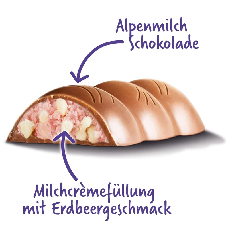 Milka Choco Erdbeer Schokoladenriegel, 36 x 36,5g
