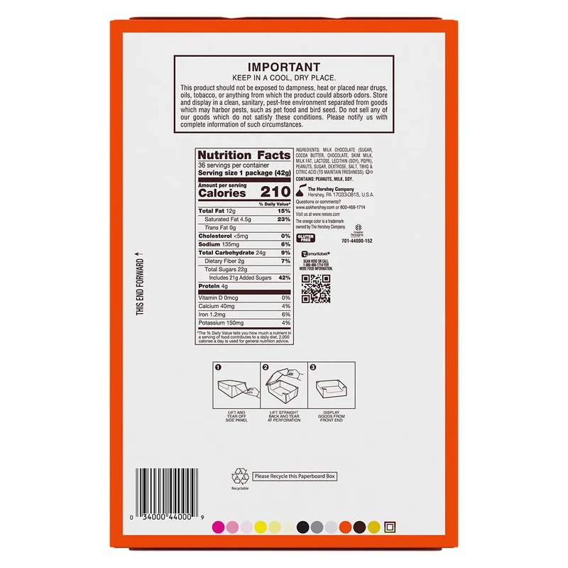 Reese's Peanut Butter Cups, Packung mit 36x42g