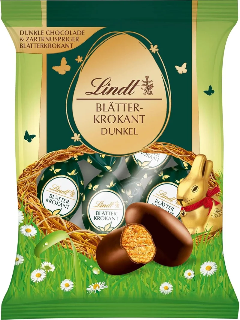 Lindt Schokolade Blätterkrokant Dunkel Eier | 85g