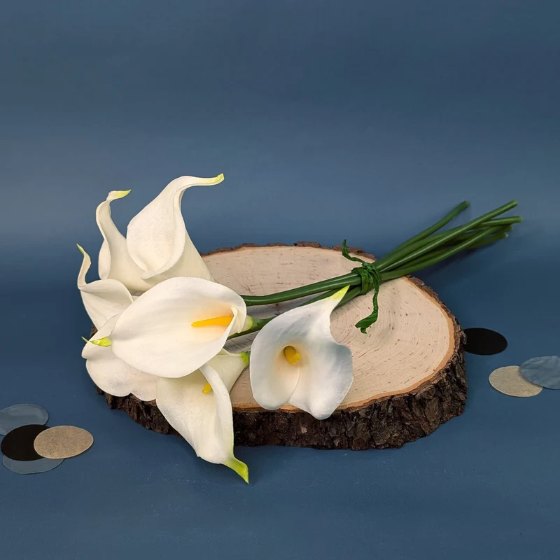 Edler Calla-Strauß aus Seidenblumen | 7 künstliche Blumen im natürlichen Look