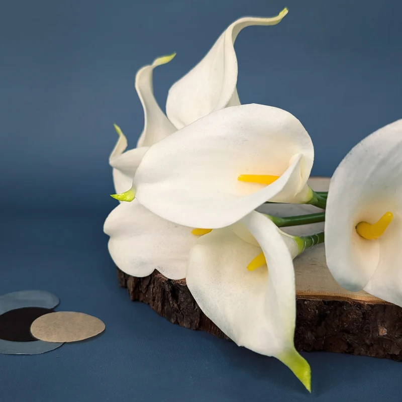 Edler Calla-Strauß aus Seidenblumen | 7 künstliche Blumen im natürlichen Look