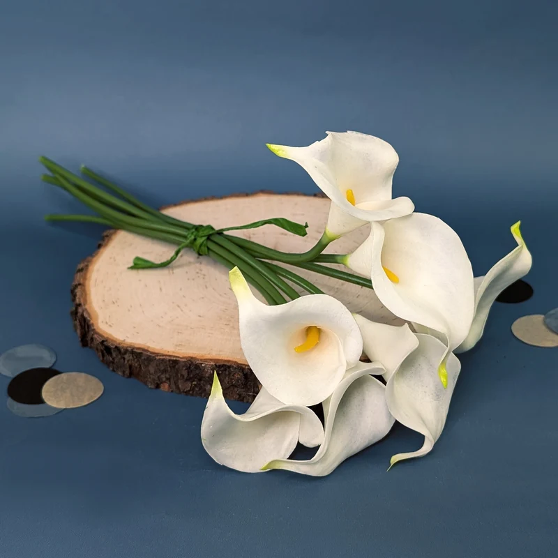 Edler Calla-Strauß aus Seidenblumen | 7 künstliche Blumen im natürlichen Look