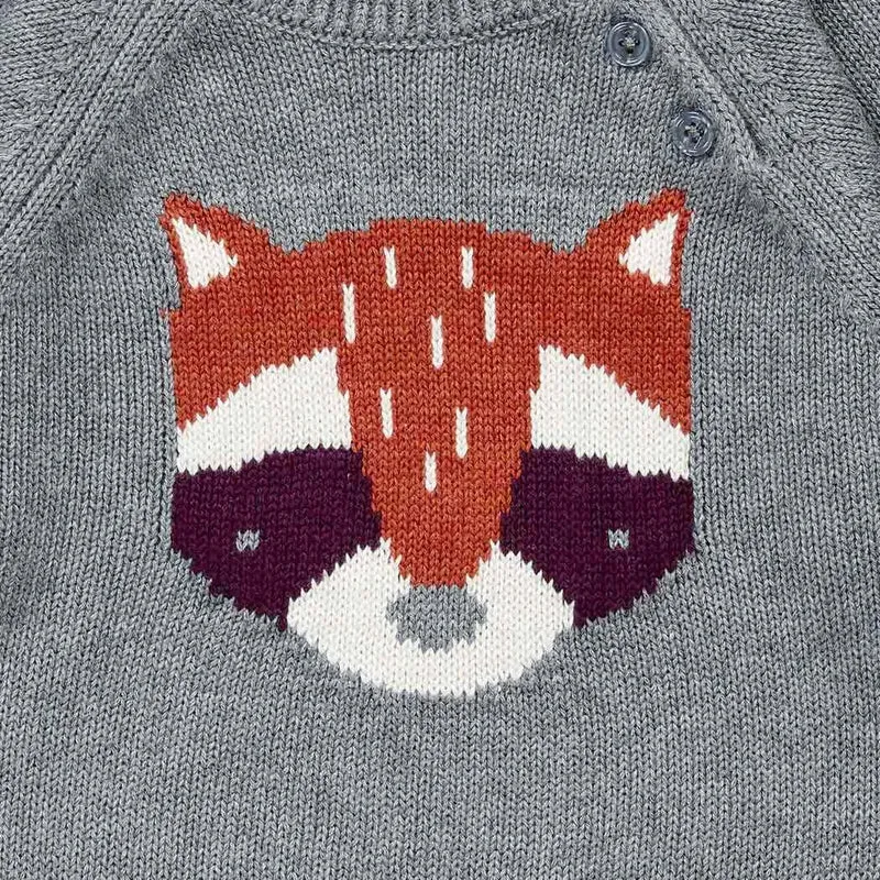 Sense Organics Baby Strickpullover Navin mit Waschbär