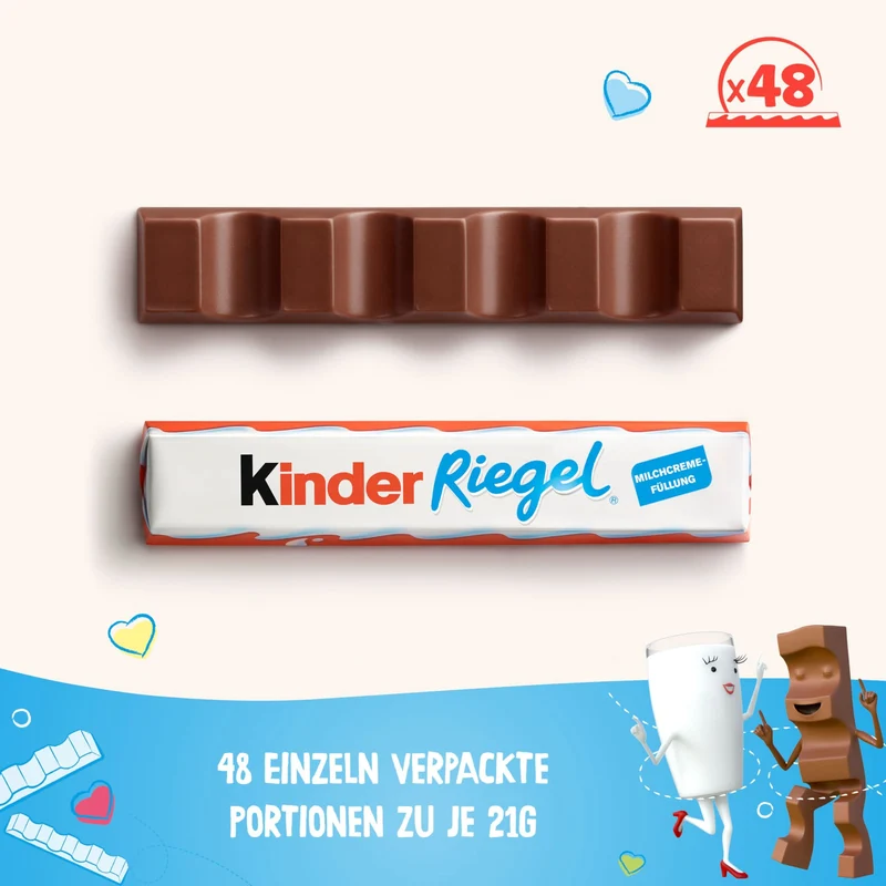 Kinder Riegel 1kg XXL-Packung – 48 x 21g