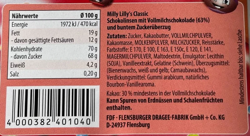 Agilus Dragees Milly Lilly' s Classic 900g