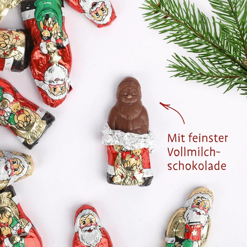 Riegelein massive Weihnachtsmännchen Dose, 70 Stück