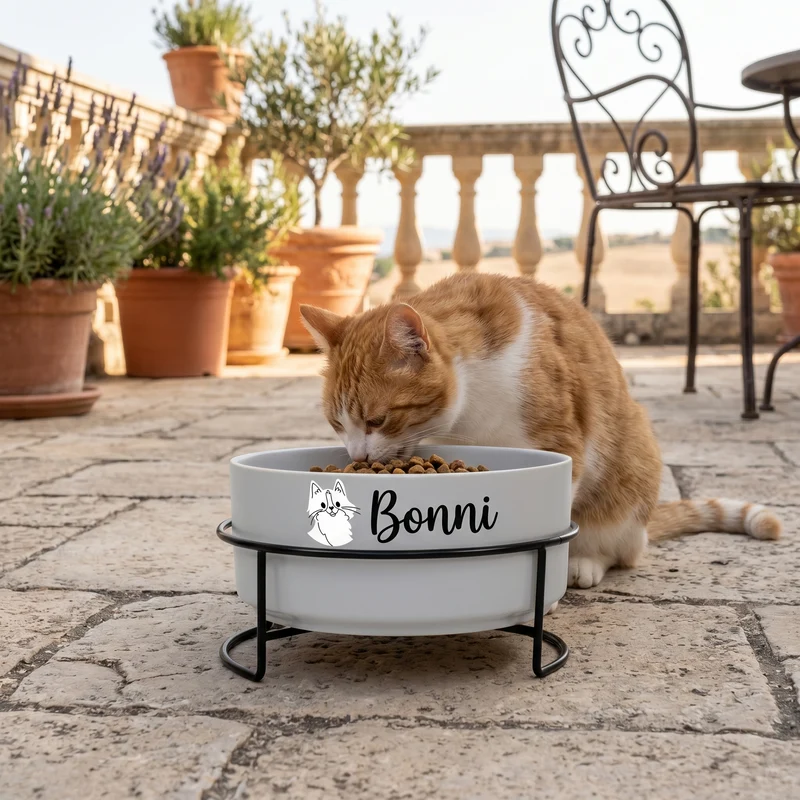 Personalisierter Fressnapf für Katzen mit Name | 880 ml Katzennapf von Ritzenhoff & Breker
