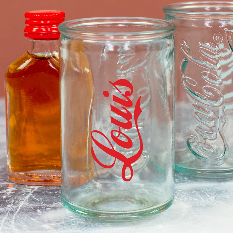 Coca Cola Schnapsglas individuell personalisiert | Shot Glas im Mini Retro Coladose Design