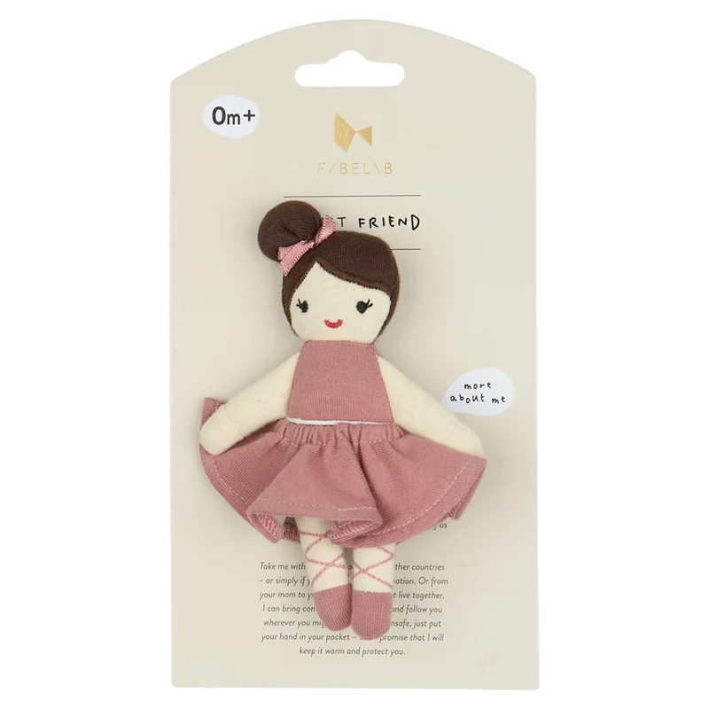 Spielpuppe Pocket Friend 14 cm, Bio Baumwolle
