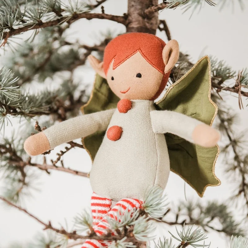 Weihnachts-Elfenpuppe 30 cm, Baumwolle