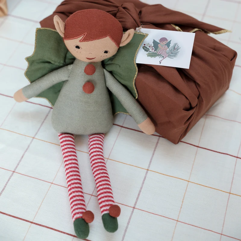 Weihnachts-Elfenpuppe 30 cm, Baumwolle