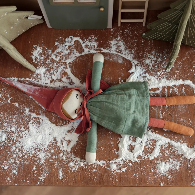 Weihnachts-Elf Kuschelpuppe 30 cm, Bio Baumwolle