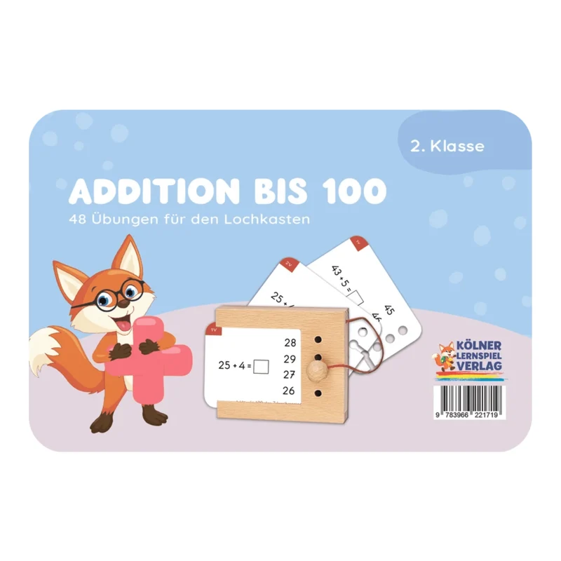 Addition bis 100 - Übungen für den Lochkasten