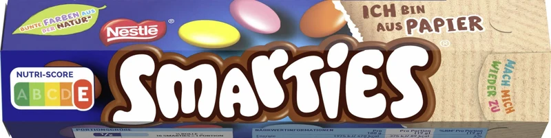 Nestlé SMARTIES Hexagon-Rolle, bunte Schokolinsen aus Milchschokolade, 24er Pack (24 x 38g)