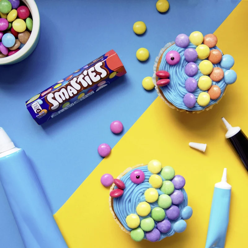 Nestlé SMARTIES Hexagon-Rolle, bunte Schokolinsen aus Milchschokolade, 24er Pack (24 x 38g)