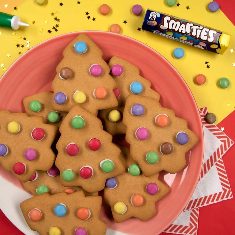 Nestlé SMARTIES Hexagon-Rolle, bunte Schokolinsen aus Milchschokolade, 24er Pack (24 x 38g)