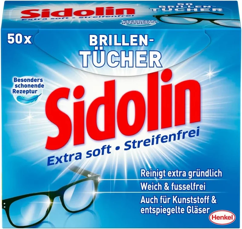 Sidolin Brillenputztücher (50 Stück)