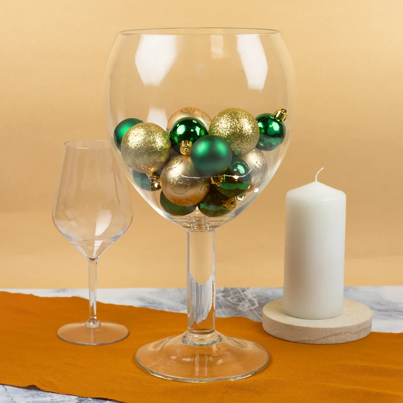 XXXL Weinglas 3L mit Spruch 'Heute nur ein Glas' | Riesiges Weinglas als witziges Geschenk & Dekoidee