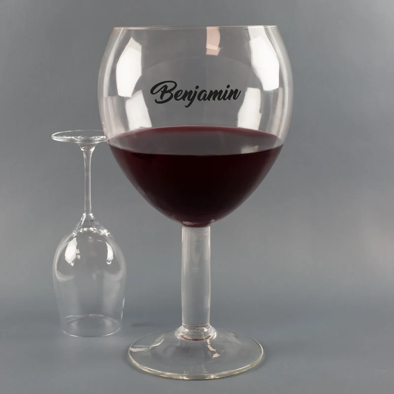 XXXL Weinglas 3L mit Name personalisiert | Riesiges Weinglas als witziges Geschenk & Dekoidee