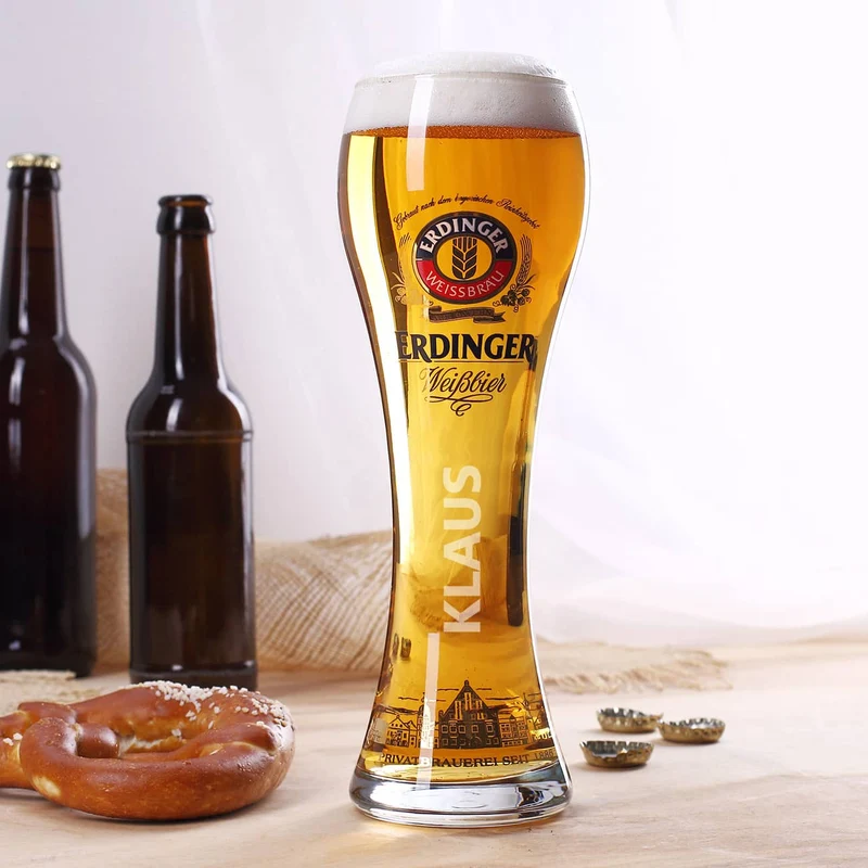 Erdinger Weissbräu Weizenbierglas mit Ihrem Wunschnamen graviert