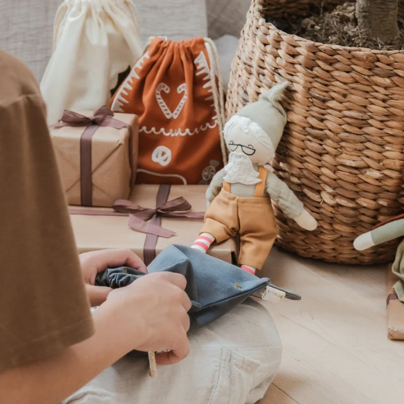 Weihnachts-Elf Stoffpuppe 30 cm, Oma oder Opa