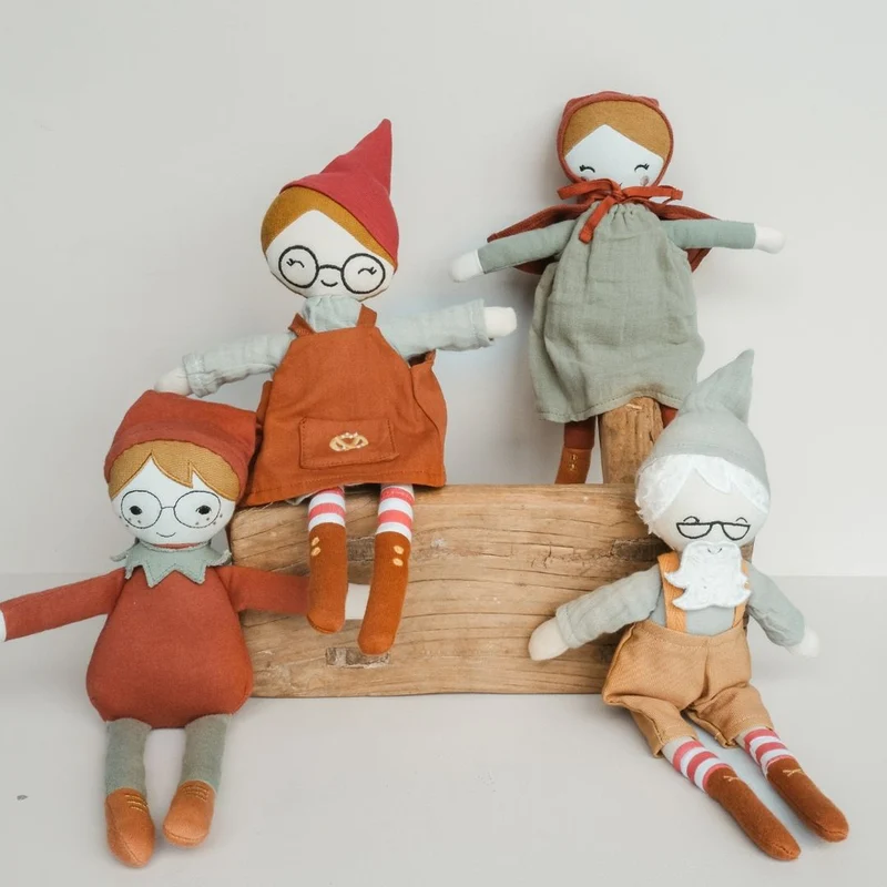 Weihnachts-Elf Stoffpuppe 30 cm, Oma oder Opa