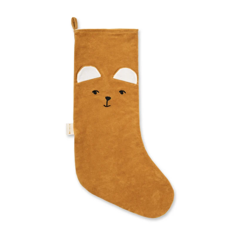 Weihnachtsstrumpf Tier 40 x 18 cm, Bio Baumwolle