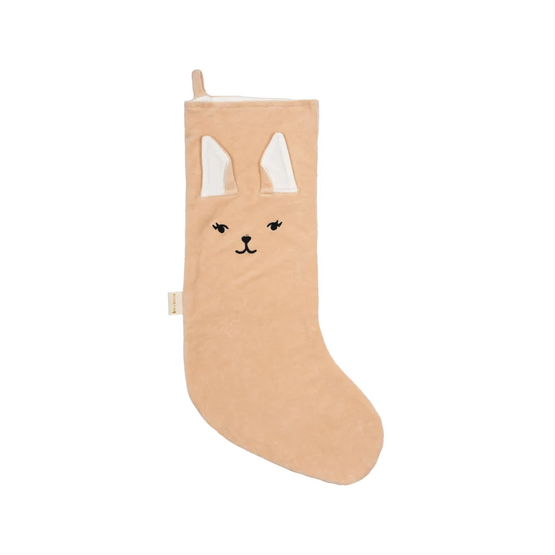 Weihnachtsstrumpf Tier 40 x 18 cm, Bio Baumwolle
